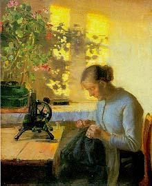 Anna Ancher Syende fiskerpige oil painting image
